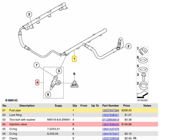 bontott BMW 3 E90 Porlasztó Sor / Híd