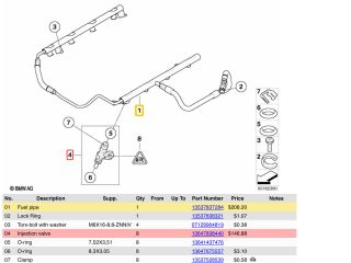 bontott BMW 3 E90 Porlasztó Sor / Híd