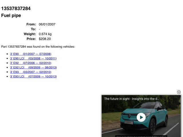 bontott BMW 3 E90 Porlasztó Sor / Híd