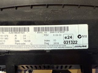 bontott BMW 3 E90 Multifunkciós Kijelző