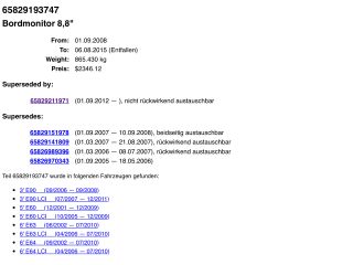 bontott BMW 3 E90 Multifunkciós Kijelző