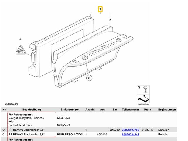 bontott BMW 3 E90 Multifunkciós Kijelző