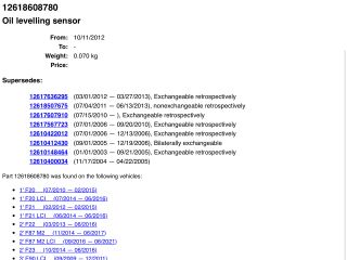 bontott BMW 3 E90 Olajszint Jeladó
