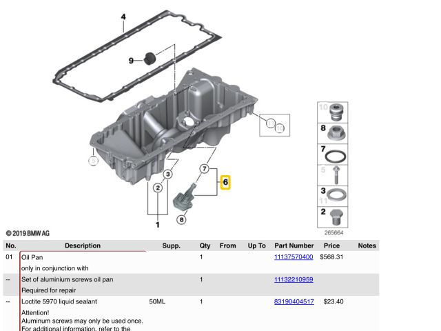 bontott BMW 3 E90 Olajszint Jeladó