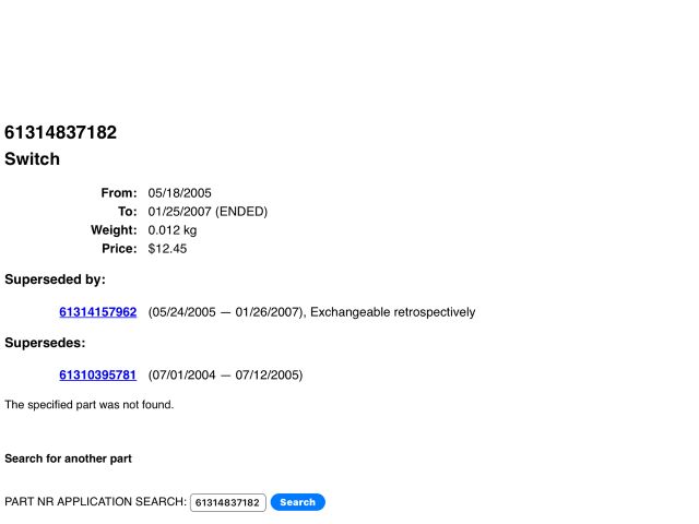 bontott BMW 3 E90 Riasztó Kapcsoló