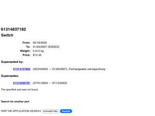 bontott BMW 3 E90 Riasztó Kapcsoló