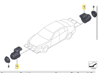 bontott BMW 3 E90 Tolatóradar Fej