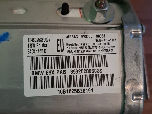 bontott BMW 3 E90 Utasoldali Légzsák