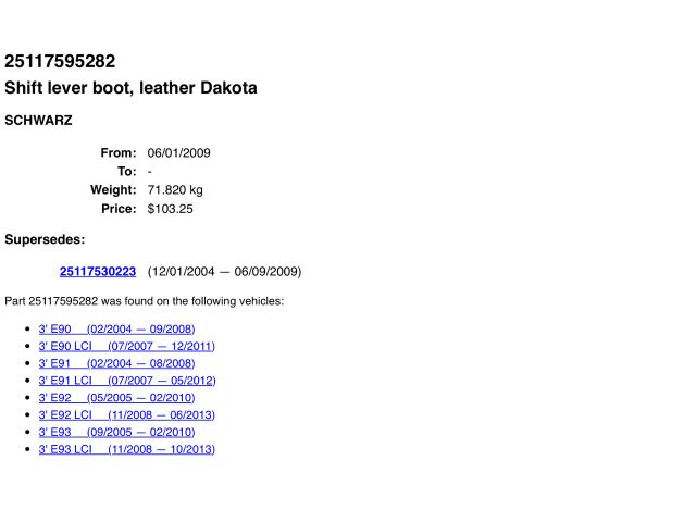 bontott BMW 3 E90 Váltószoknya