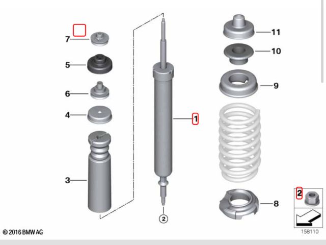 bontott BMW 3 E91 Jobb hátsó Lengéscsillapító