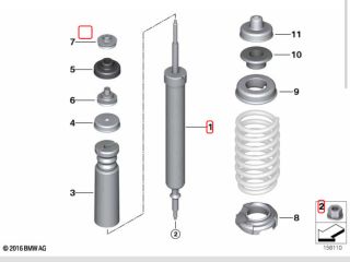 bontott BMW 3 E91 Jobb hátsó Lengéscsillapító
