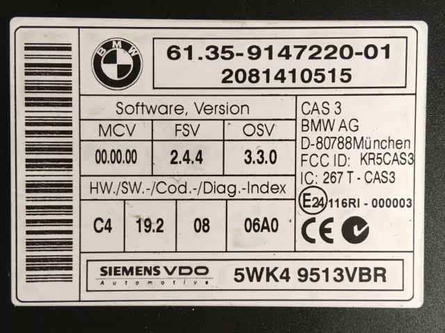 bontott BMW 3 E91 Komfort Elektronika