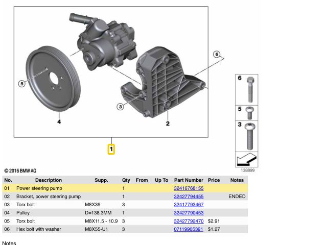 bontott BMW 3 E91 Kormányszervó Motor (Hidraulikus)