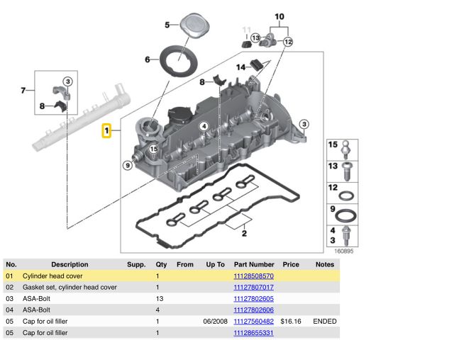 bontott BMW 3 E91 Szelepfedél