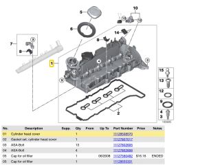 bontott BMW 3 E91 Szelepfedél