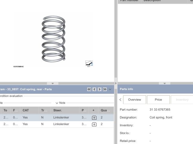 bontott BMW 3 E91 Hátsó Rugó Pár