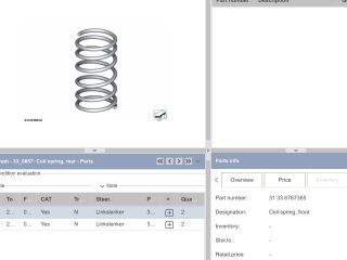 bontott BMW 3 E91 Hátsó Rugó Pár