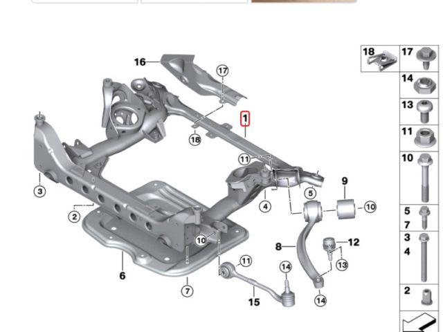 bontott BMW 3 E91 Első Bölcső