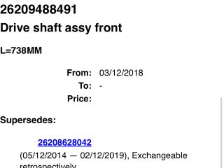 bontott BMW 3 E91 Kardántengely