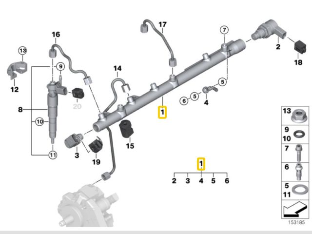 bontott BMW 3 E91 Közösnyomócső