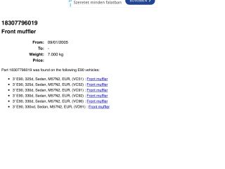 bontott BMW 3 E91 Komplett Kipufogó Rendszer