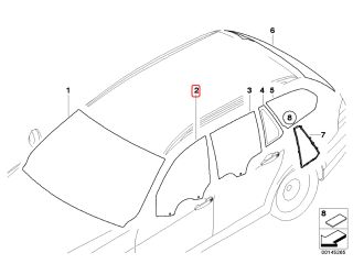 bontott BMW 3 E91 Bal első Ablak