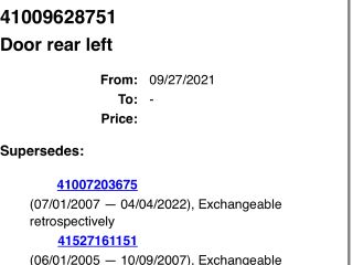 bontott BMW 3 E91 Bal hátsó Ajtó (Üres lemez)