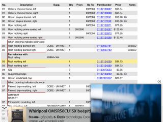 bontott BMW 3 E91 Bal Tetősín