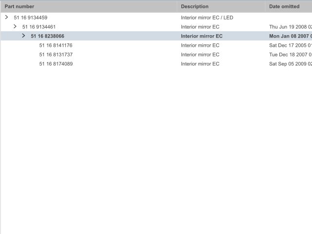 bontott BMW 3 E91 Belső Visszapillantó Tükör