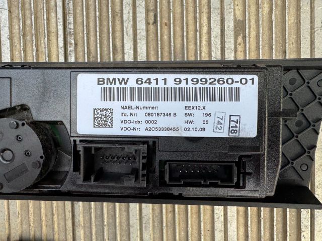 bontott BMW 3 E91 Fűtéskapcsoló (digit klímás)