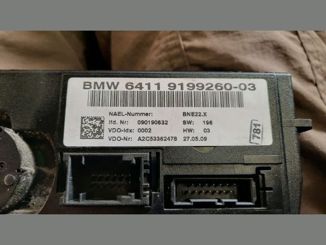 bontott BMW 3 E91 Fűtéskapcsoló (manuális klímás)