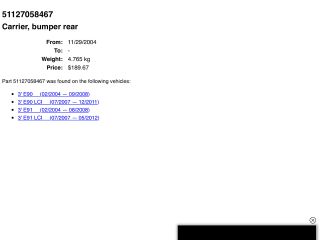 bontott BMW 3 E91 Hátsó Lökhárító Merevítő (Fém)