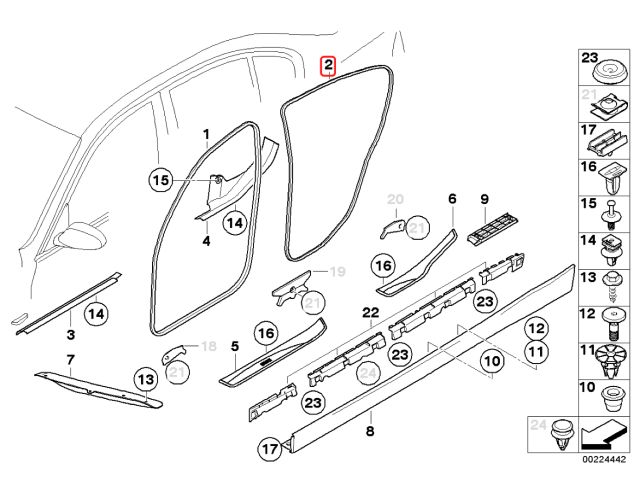 bontott BMW 3 E91 Jobb hátsó Gumikéder