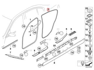 bontott BMW 3 E91 Jobb hátsó Gumikéder