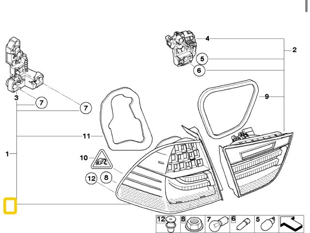 bontott BMW 3 E91 Jobb Hátsó Lámpa