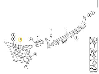 bontott BMW 3 E91 Jobb hátsó Oldal Lökhárító Tartó (Műanyag)