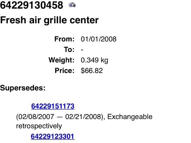 bontott BMW 3 E91 Középső Szellőző