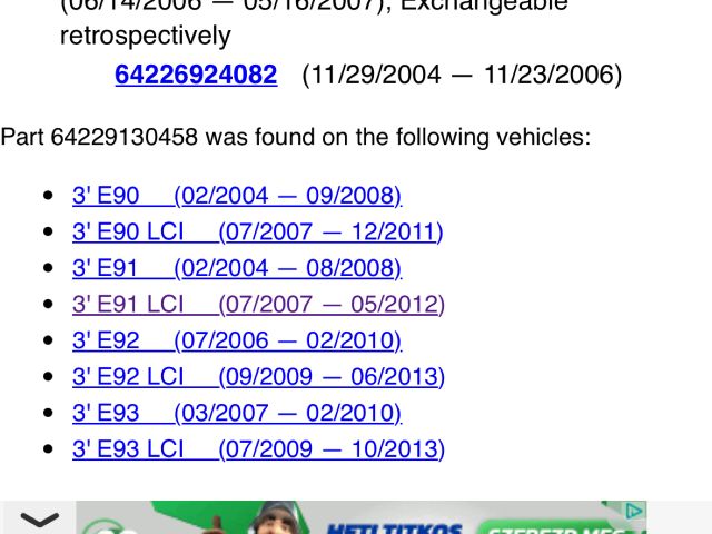 bontott BMW 3 E91 Középső Szellőző