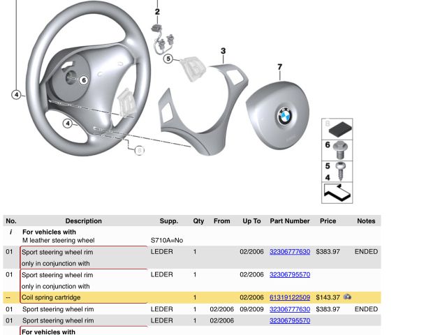 bontott BMW 3 E91 Légzsák Átvezető Szalagkábel