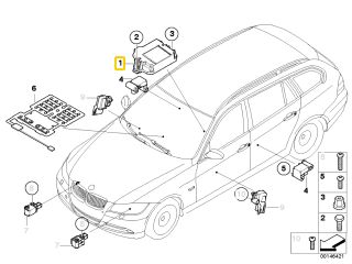 bontott BMW 3 E91 Légzsák Elektronika