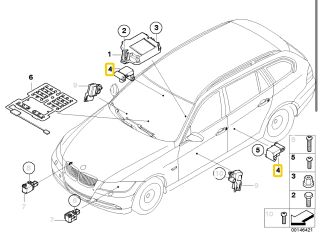 bontott BMW 3 E91 Légzsák Indító Modul Oldallégzsák