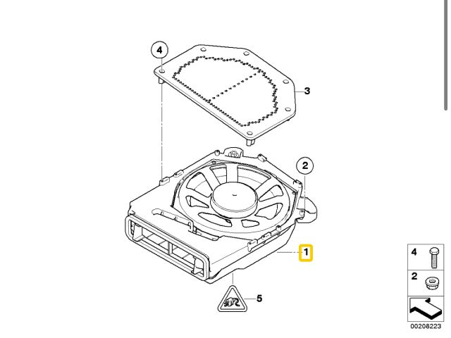 bontott BMW 3 E91 Mélynyomó Hangszóró