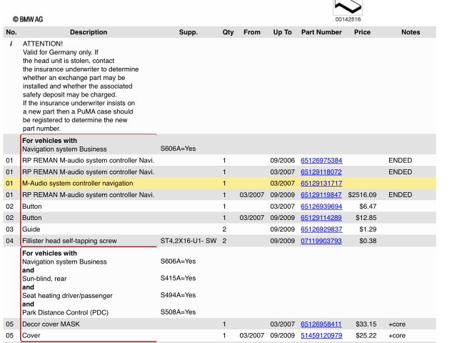 bontott BMW 3 E91 Navigációs Fejegység