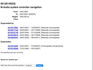 bontott BMW 3 E91 Navigációs Fejegység