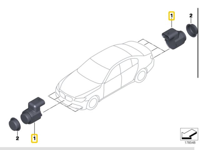 bontott BMW 3 E91 Tolatóradar Fej