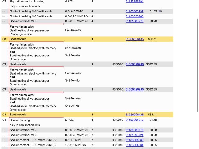 bontott BMW 3 E91 Ülés Elektronika
