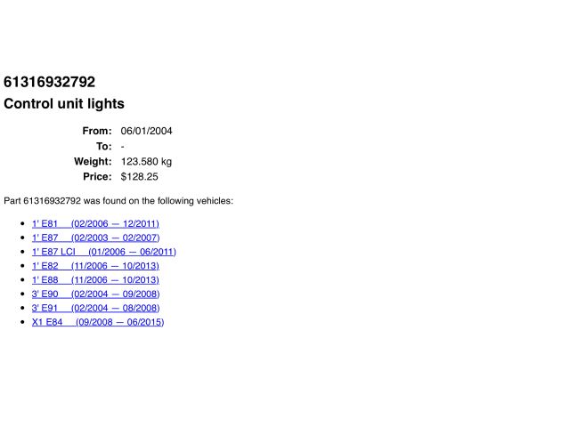 bontott BMW 3 E91 Világítás Kapcsoló