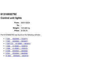 bontott BMW 3 E91 Világítás Kapcsoló