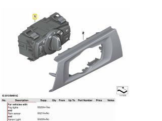 bontott BMW 3 E91 Világítás Kapcsoló