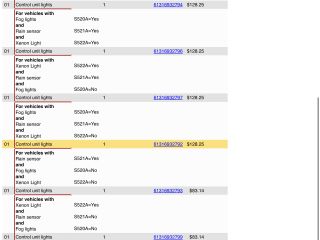 bontott BMW 3 E91 Világítás Kapcsoló